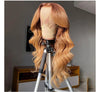 Honey Brown Highlights Super Loose Wave Lace Frontal Wig - Janine’s Boutique