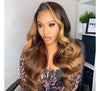 Highlights Ombre Honey Brown Colored Loose Wave Lace Wigs - Janine’s Boutique