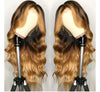 Highlights Ombre Honey Brown Colored Loose Wave Lace Wigs - Janine’s Boutique