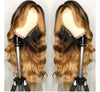 Highlights Ombre Honey Brown Colored Loose Wave Lace Wigs - Janine’s Boutique