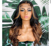 Highlights Ombre Honey Brown Colored Loose Wave Lace Wigs - Janine’s Boutique