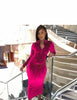 Women's Velvet Suede Tight Dress