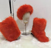 Adult Faux Fur Headband/Boots/Bag Set