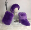 Adult Faux Fur Headband/Boots/Bag Set