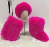 Adult Faux Fur Headband/Boots/Bag Set