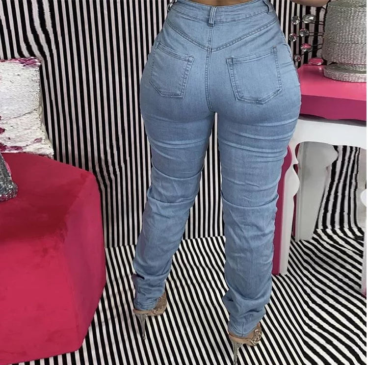 Denim High-Waist Jean - Janine’s Boutique