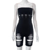 Hollow-out Tight Top & Short 2PC Set