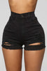 High Waist Elastic Ripped Jeans