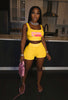Letter Printed Top & Shorts  Set