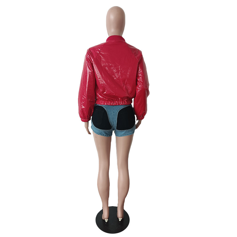 Jacket: cotton jacket slim jacket