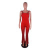 Sling Jumpsuit Chest Pocket Split Pants