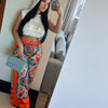 Printed Loose Fitting Women's Casual Pants