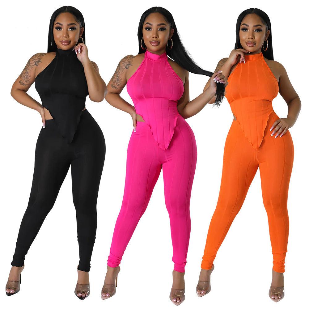 Slim Fit Trousers Casual 2pc Set