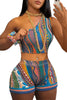 Abstract Printing Sexy Multi-Color 2PC Set