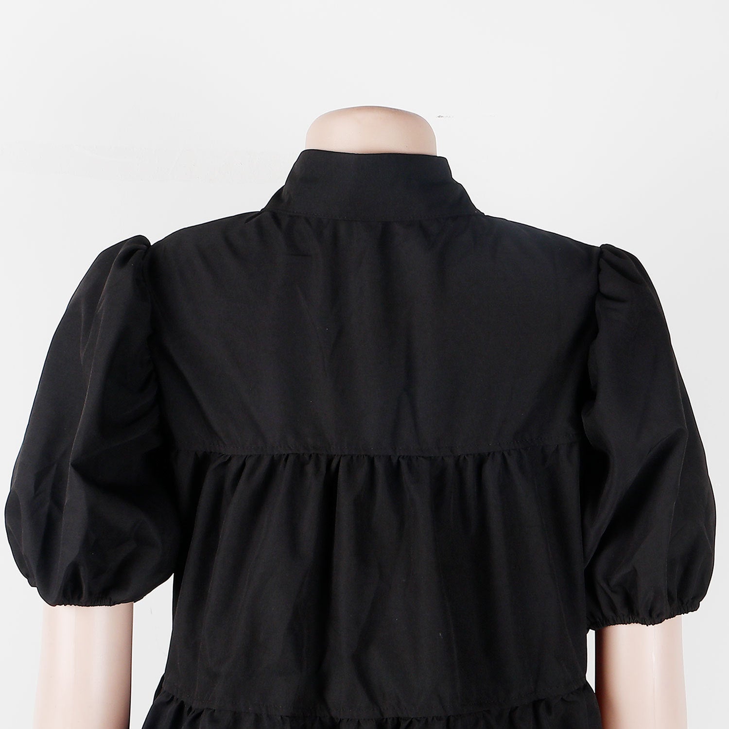 Puff Sleeve Loose Pleated Dress