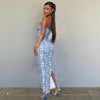 Slim Fit Backless Printed Tube Top Dress