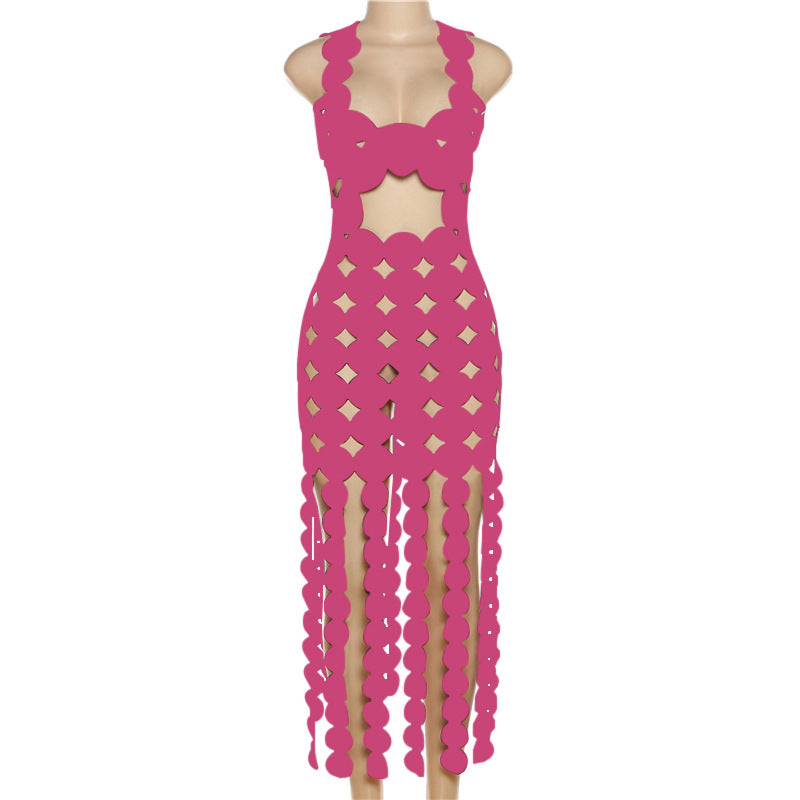 Hollow High Waist Slim-Fit Slimming Dress