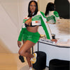Retro detachable motorcycle baseball uniform two-piece skirt suit