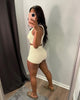 Puff Jacquard Vest Short Set