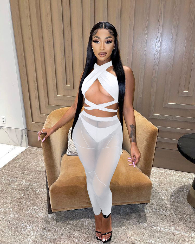 Sexy Stitching See-through 3PC Set