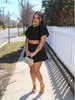 Popcorn Fabric Skirt Two-Piece Set