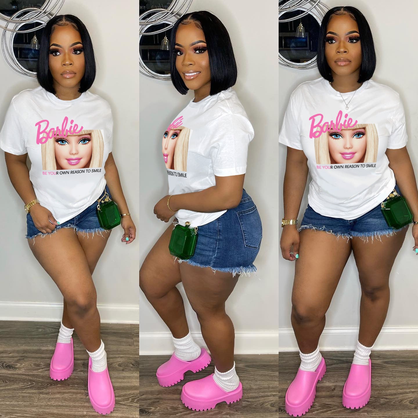 Barbie Printed Straight Pullover T-shirt