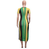 Caribbean Contrast Split Dress