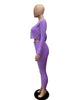 Solid Color Knitted Sweater Sexy Slim-Fit Cardigan 3PC Set