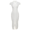 Knitted High Neck High Waist Slim Fit Long Dress