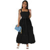 Straps Tulle Stitching Large Swing Dress