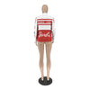 Motorcycle style detachable jacket short skirt 2PC set
