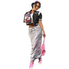 Printed Short-Sleeved Baseball Jacket