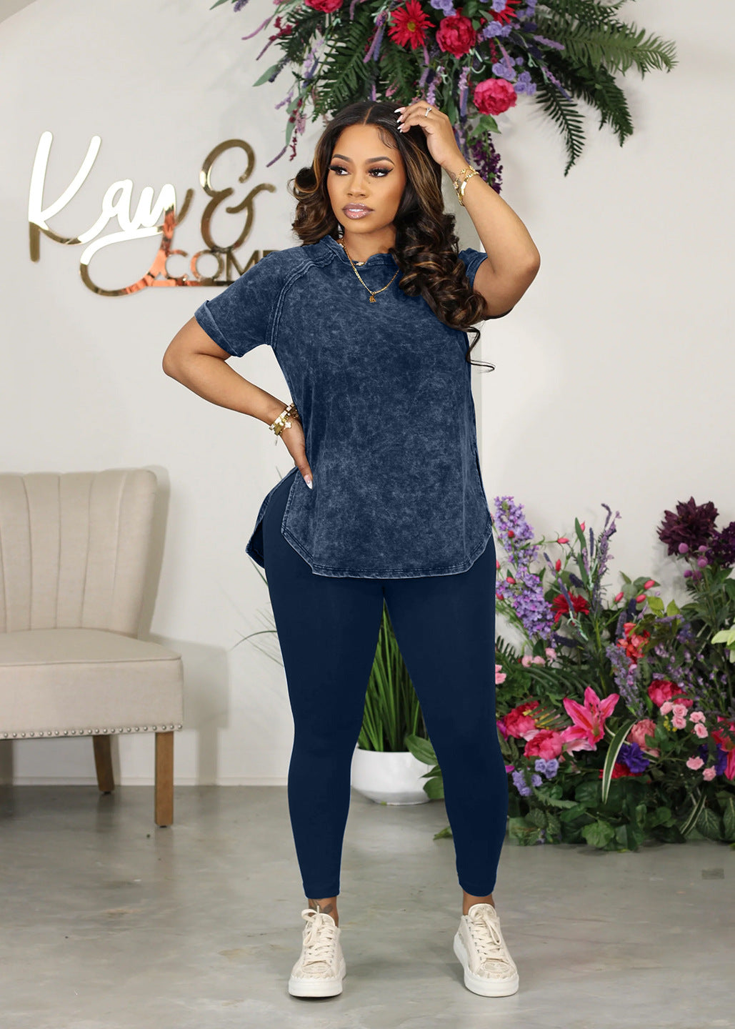 Printed Leisure Sports Two-Piece Set