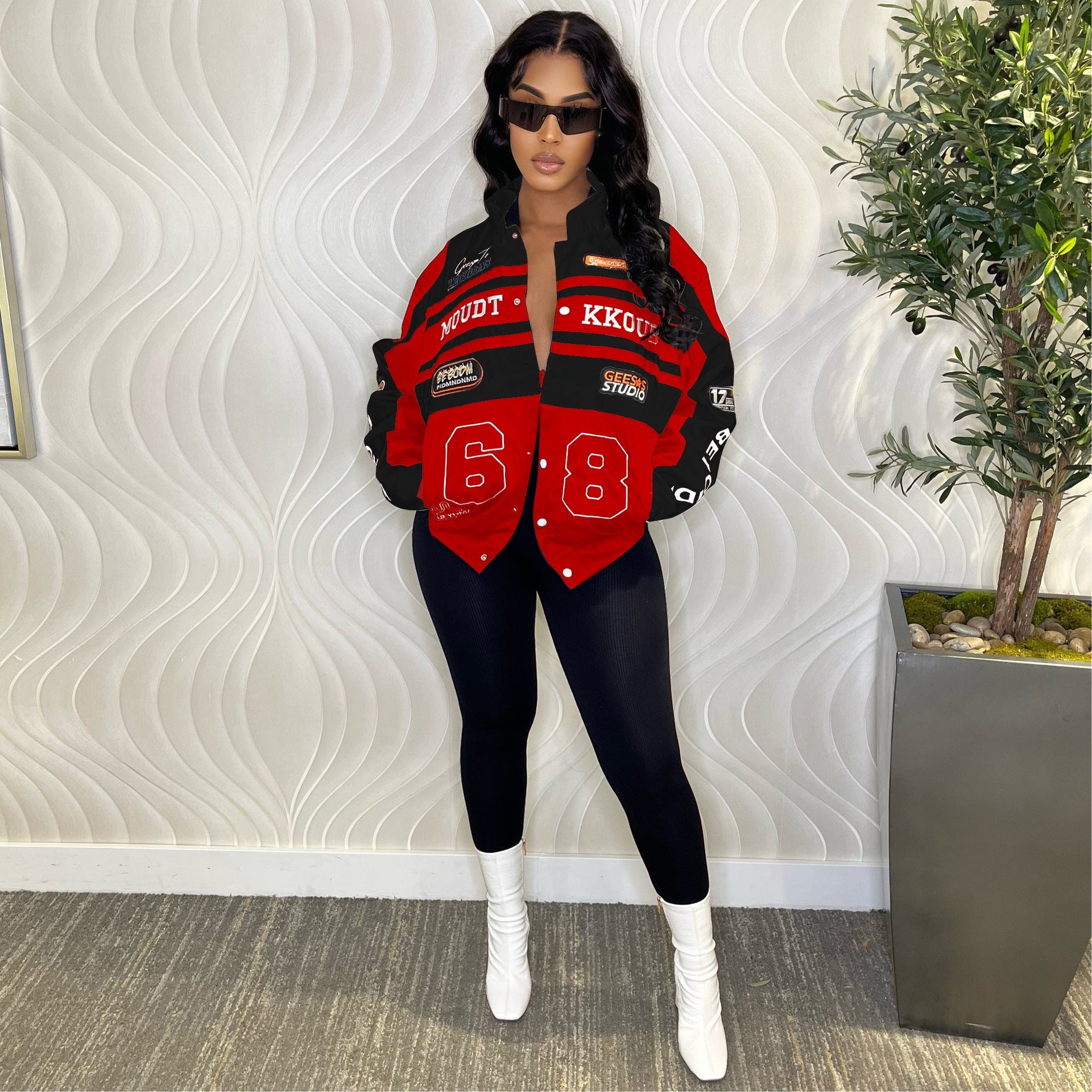 Autumn and Winter Detachable Hot Girl Fan Car Cardigan Embroidery Coat Jacket