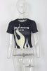 Letter Printed Open Navel Short T-shirt