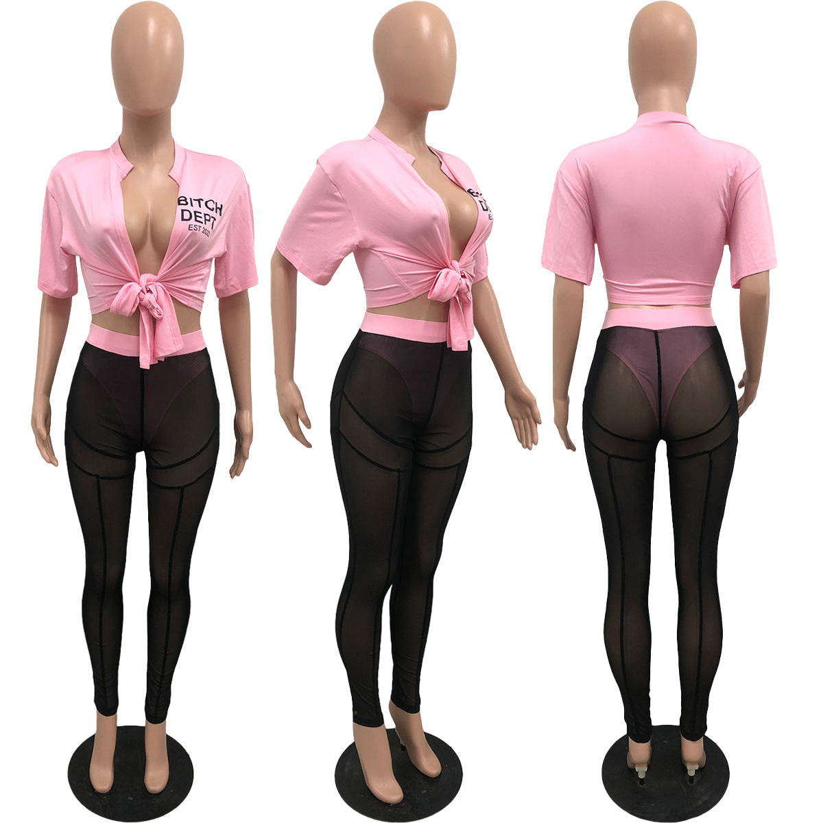 Sexy Yarn Pants Strap Two-Piece Suit