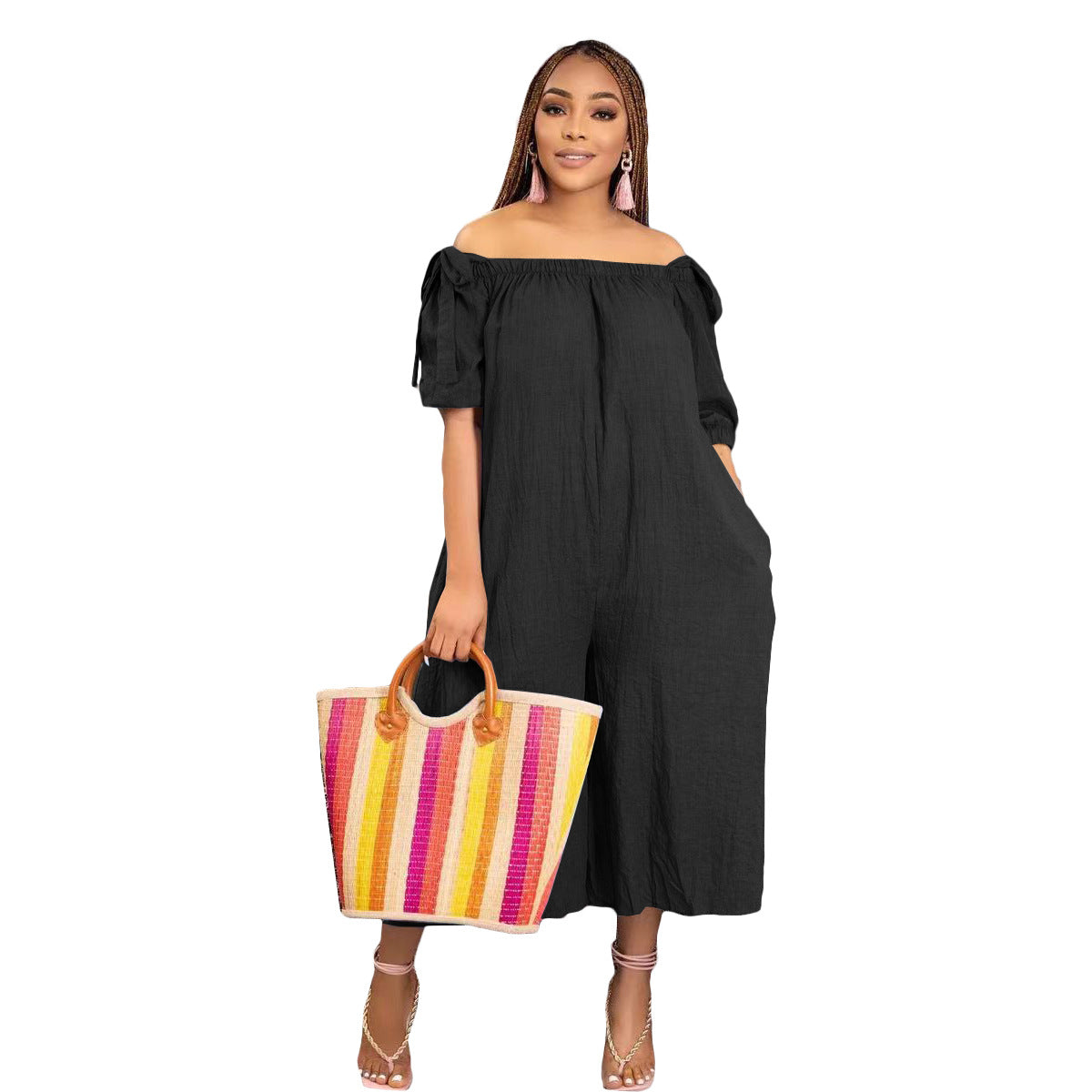 Loose Casual Cropped Jumpsuit