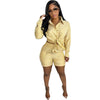 Patch Pocket Vertical Stripes Summer Thin 2PC Set