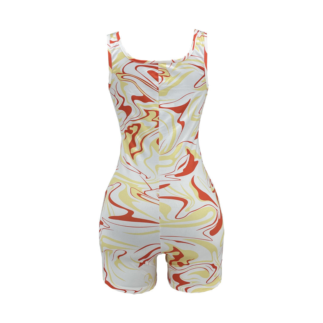 Slim-Fitting Biker Jumpsuit