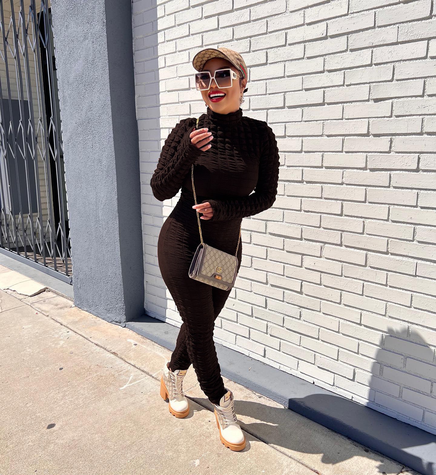 Plaid Two-Way Wear Jumpsuit