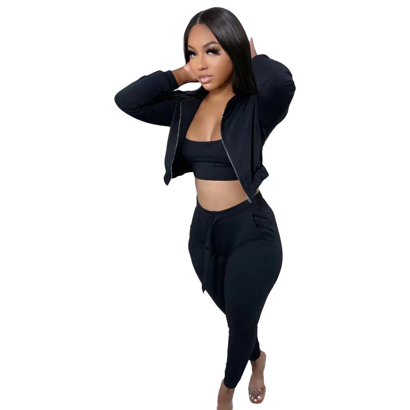 Sweatshirt pull rack hooded athleisure 3pc set