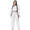 Casual Solid Color Knitted Long Sleeve Tassel Suit Women's Knitted Sweater