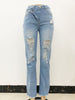Stretch Washed High-rise Wide-leg Denim Trousers