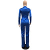 Two Piece Elastic Satin Lace Up Set