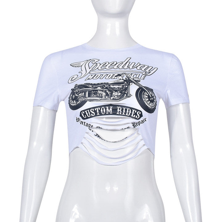 Crop-Top Tight-Fitting T-shirt