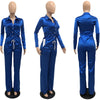 Two Piece Elastic Satin Lace Up Set