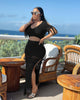 Split wool hand hook knitted tassel two-piece set