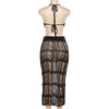 Beach Skirt with High Waist Slit Dress Set