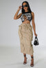 Pocket Workwear Large Lace Up Skirt