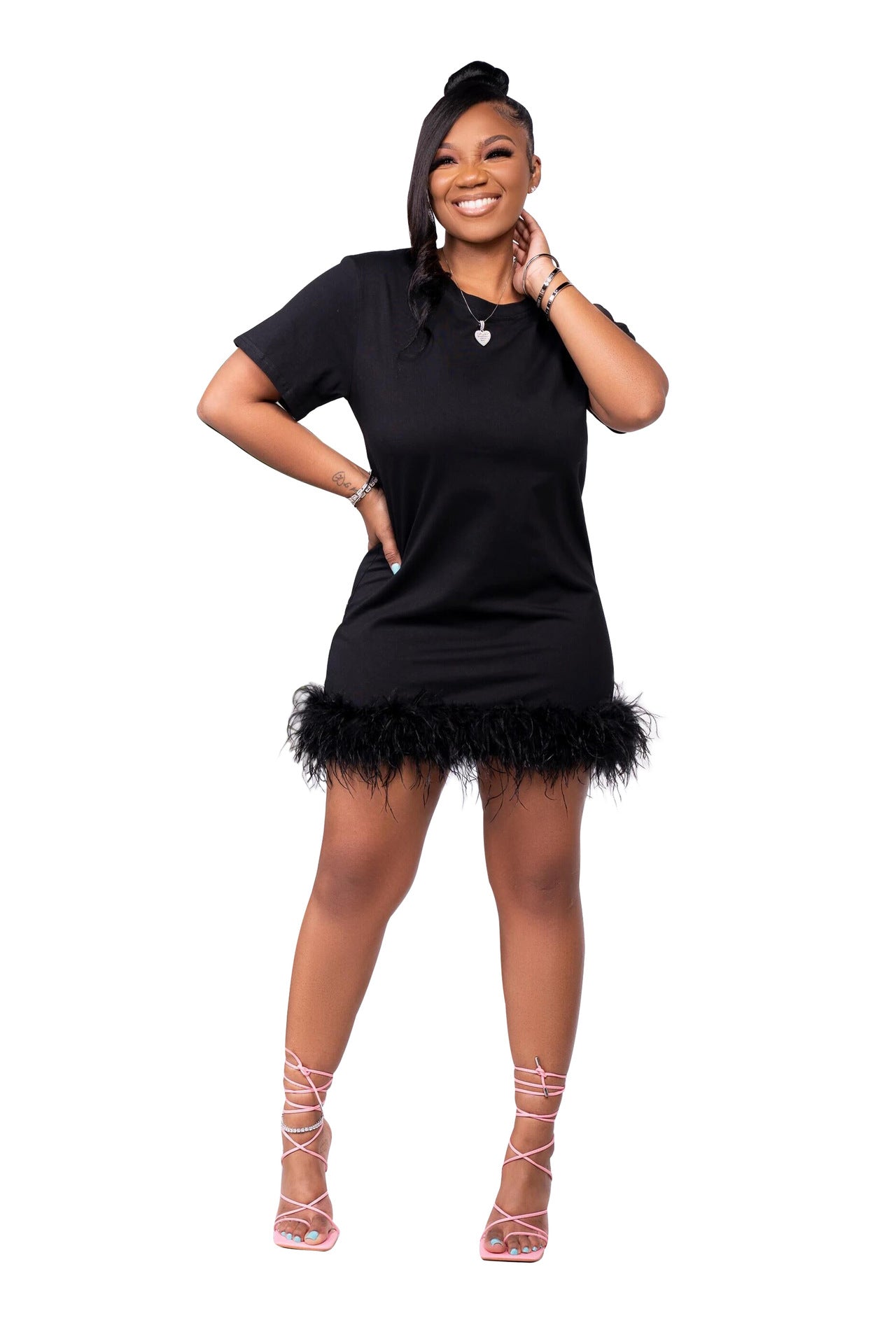Cute Feather Dress